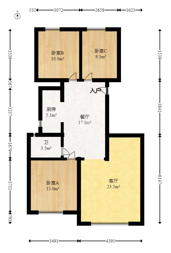 西铁馨寓（西铁领寓）  3室2厅1卫   80.00万