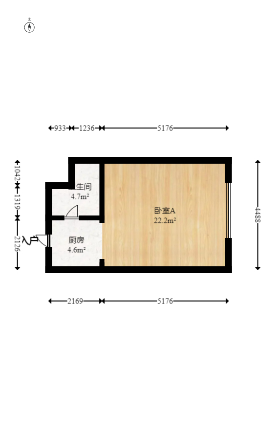 天心白沙里  1室1厅1卫    32.8万 天心白沙里  1室1厅1卫    32.8万户型图