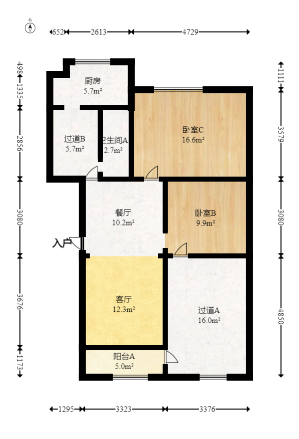 东塘电力院  3室2厅1卫    82.0万 东塘电力院  3室2厅1卫    82.0万户型图