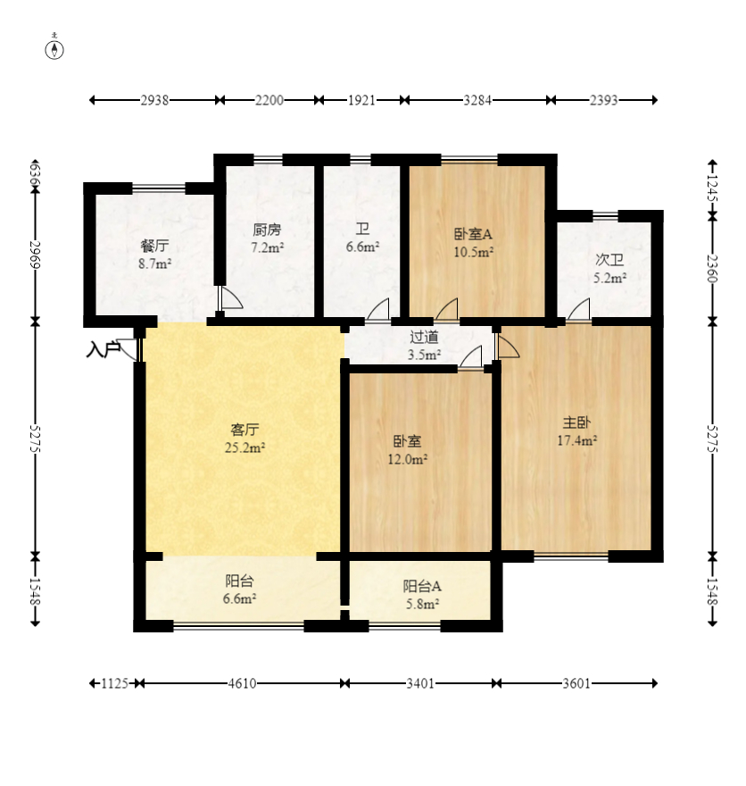 星邮小区  3室2厅1卫    53.0万 星邮小区  3室2厅1卫    53.0万户型图