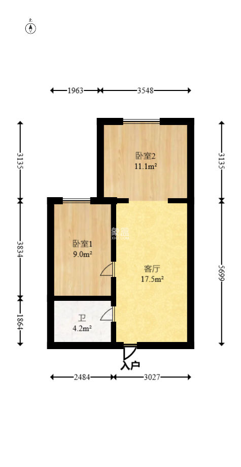 鑫远御文台一期  2室1厅1卫   35.00万