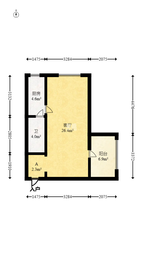 汀兰雅苑  1室1厅1卫   62.80万