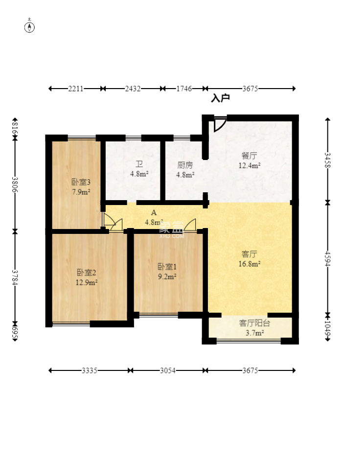 万芙锦城  2室2厅1卫   69.00万