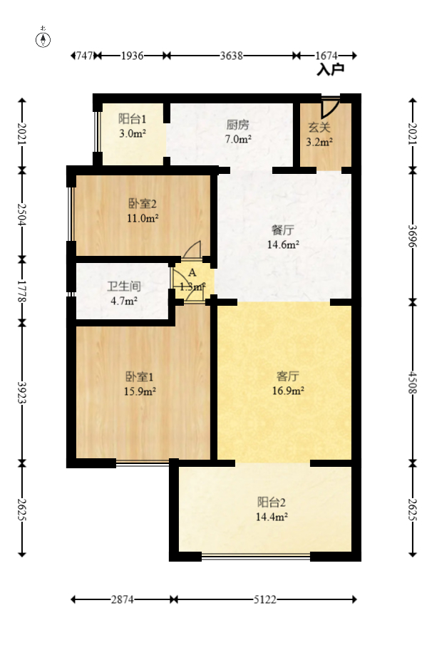 时代倾城三期  2室2厅1卫    78.0万 时代倾城三期  2室2厅1卫    78.0万户型图