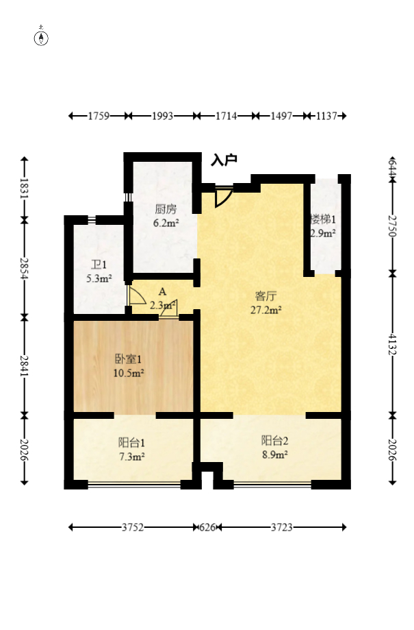 润和湘江天地D区 4室2厅2卫 121.8万 润和湘江天地D区 4室2厅2卫 121.8万户型图