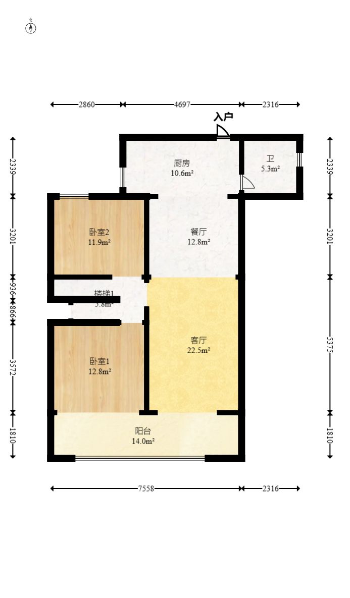 越秀湘江星汇城二期 4室2厅2卫 134.0万 越秀湘江星汇城二期 4室2厅2卫 134.0万户型图