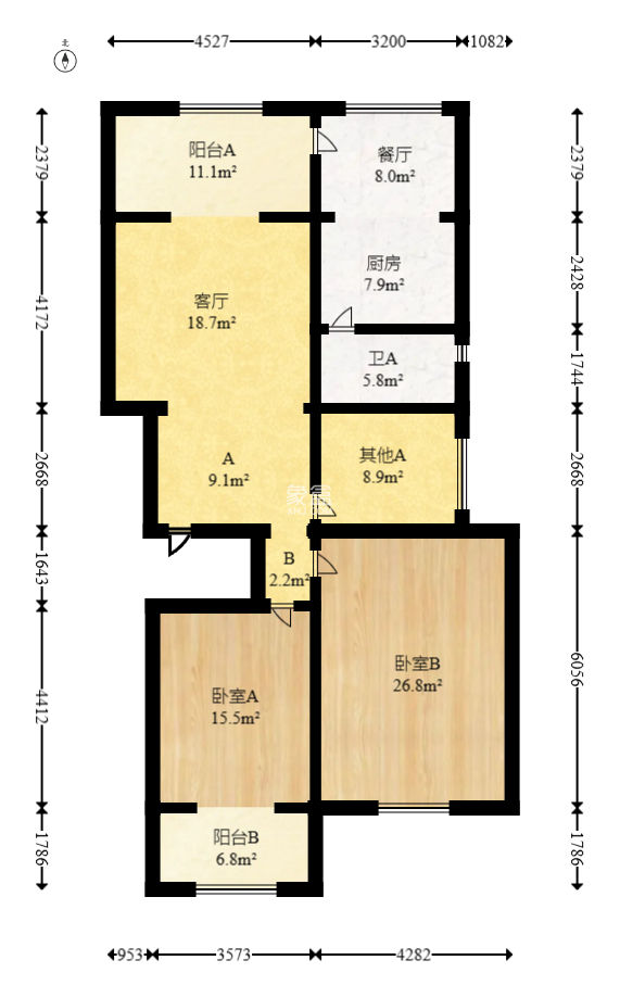 泰禹家园（彩云之翼家园一期、二期、三期）  3室2厅1卫   80.00万