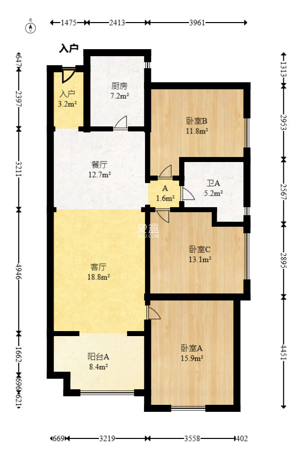 万科魅力之城非凡里  3室2厅1卫    92.0万
