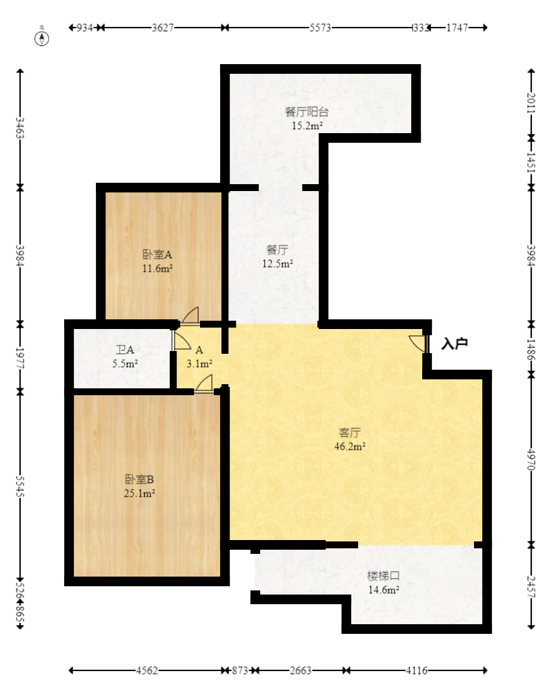 八方小区A区  5室2厅3卫   798.00万室内图1