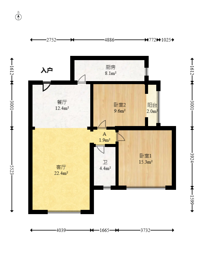 长盛岚庭  2室1厅1卫   78.00万 长盛岚庭  2室1厅1卫   78.00万户型图