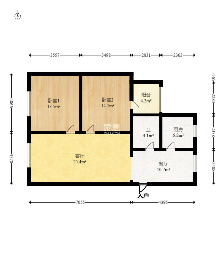 經(jīng)貿(mào)局宿舍  2室2廳1衛(wèi)   51.00萬