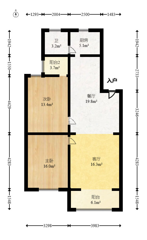 广福园  3室2厅1卫   70.00万