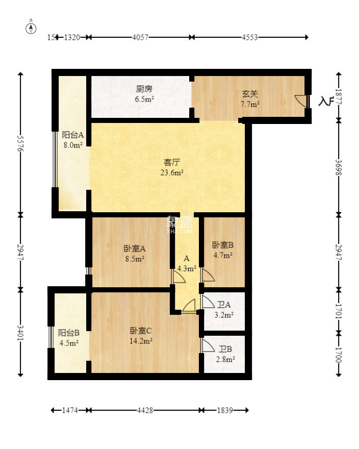 欧陆经典  1室1厅1卫    120.0万