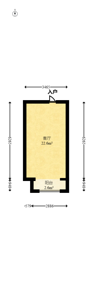 碧桂园星荟 1室1厅1卫 14.8万 碧桂园星荟 1室1厅1卫 14.8万户型图
