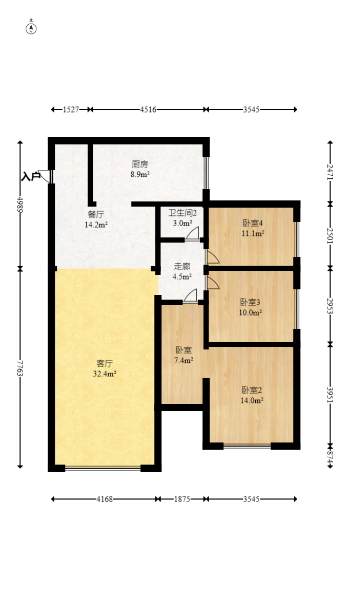 财汇新天地(财汇商务广场) 3室2厅2卫 78.0万 财汇新天地(财汇商务广场) 3室2厅2卫 78.0万户型图