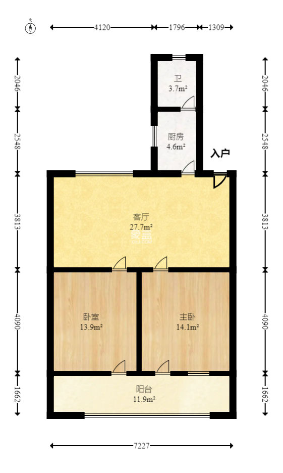 交通厅宿舍  3室1厅1卫    96.0万