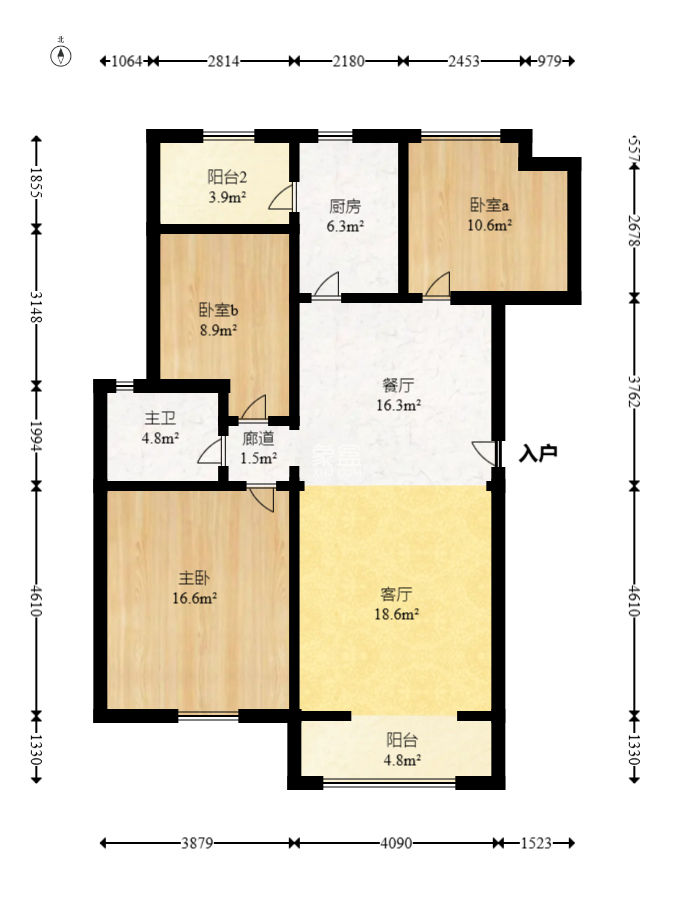 保利麓谷林语E区  3室2厅1卫    88.0万