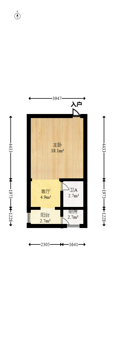 兰卡威国际  1室1厅1卫   29.80万室内图1