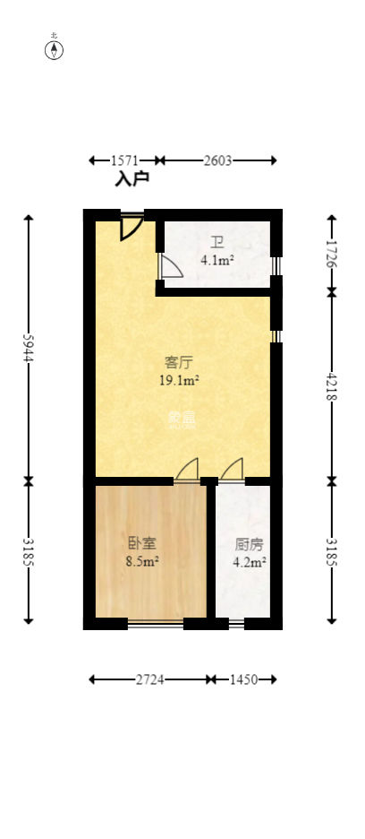 和隆花半里  1室1厅1卫   45.00万