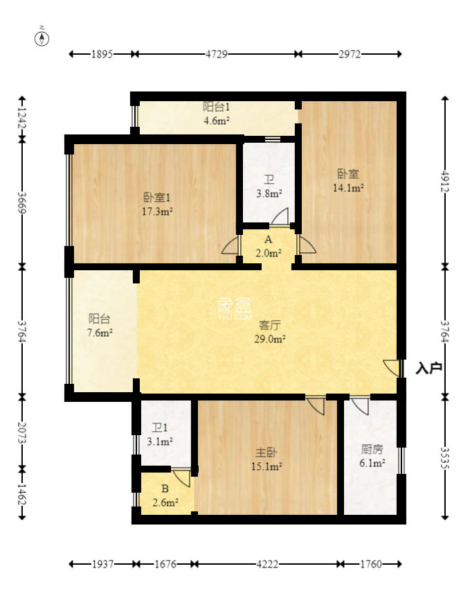红树湾  3室2厅2卫    63.8万