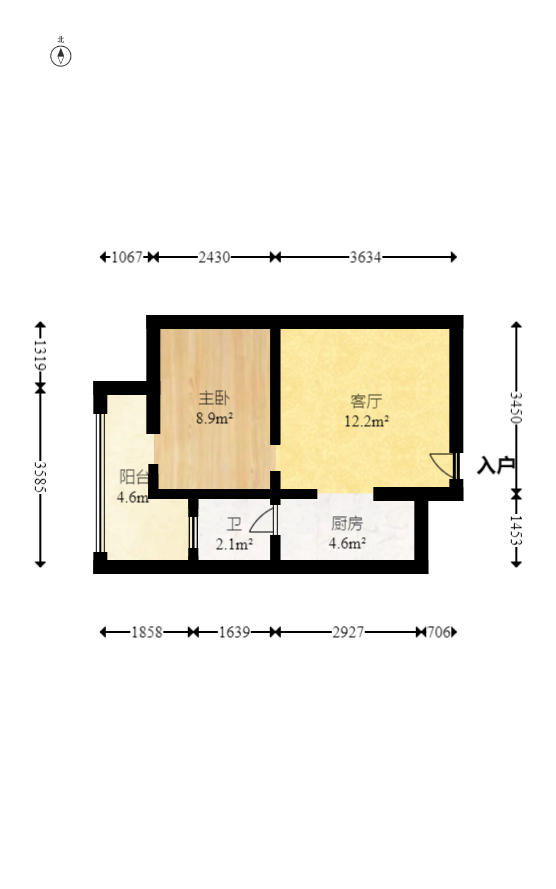 世景华庭  1室1厅1卫    18.0万 世景华庭  1室1厅1卫    18.0万户型图