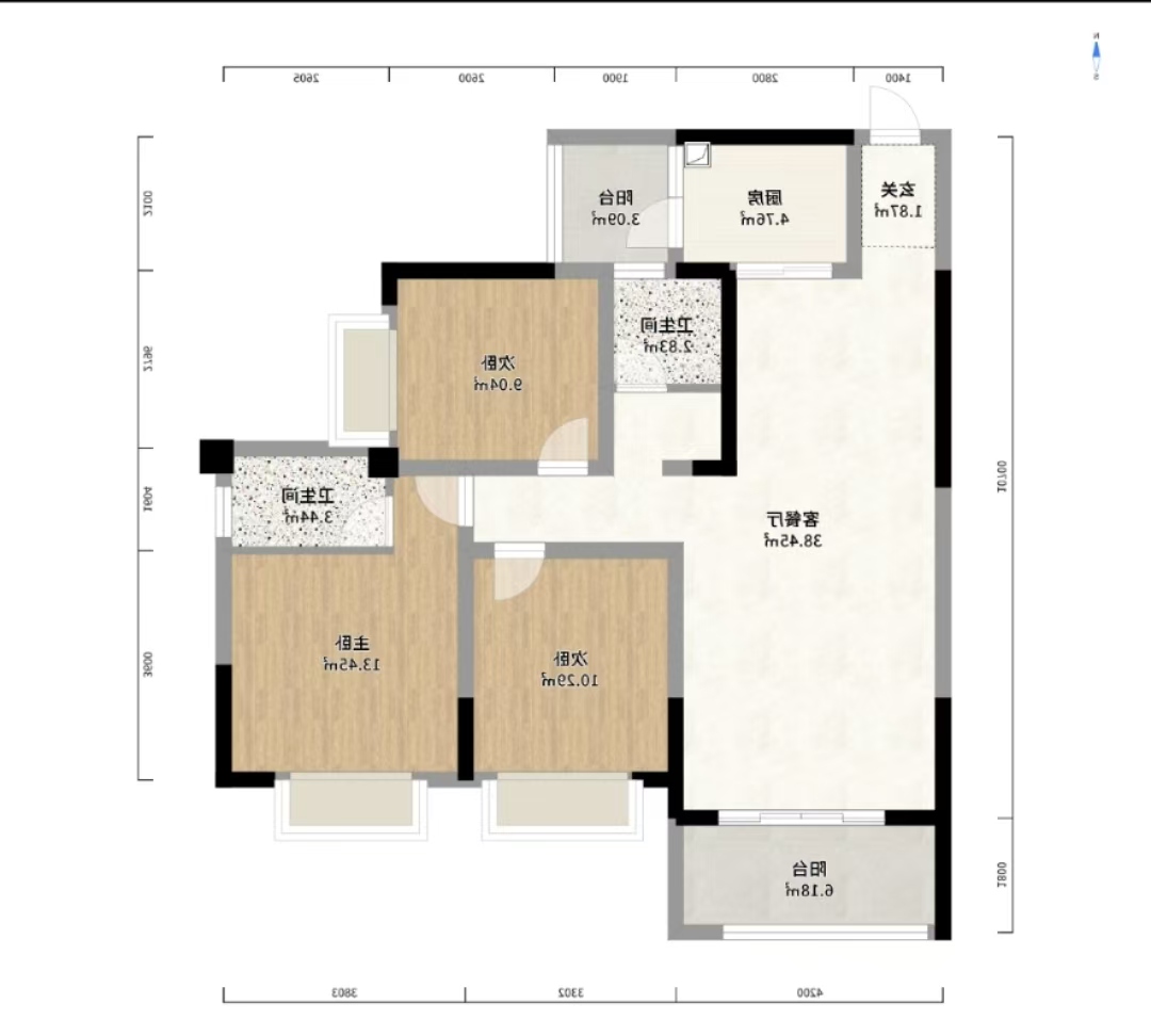 体育新城 3室2厅2卫 43.0万 体育新城 3室2厅2卫 43.0万室内图
