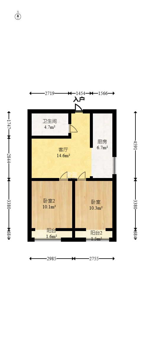 碧桂园星荟  1室0厅0卫   55.00万