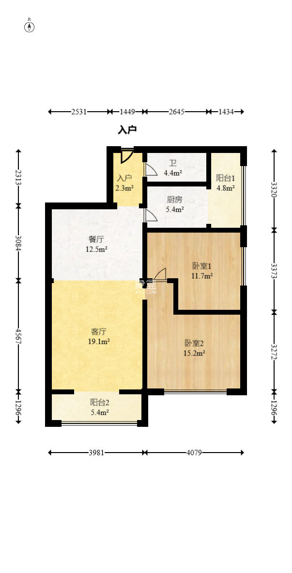 锦湘国际星城三期(锦绣苑) 2室2厅1卫 90.0万 锦湘国际星城三期(锦绣苑) 2室2厅1卫 90.0万户型图