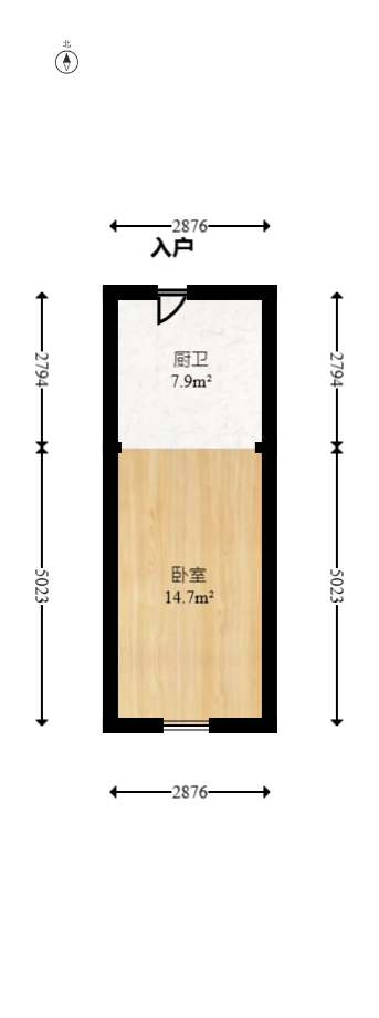 保利麓谷林语I区  1室1厅1卫   24.00万室内图1