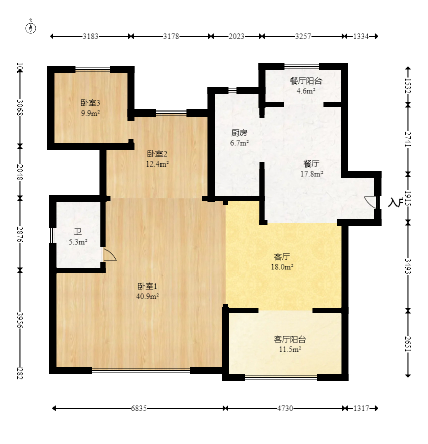 中交建发松雅院  4室2厅2卫   163.80万室内图1
