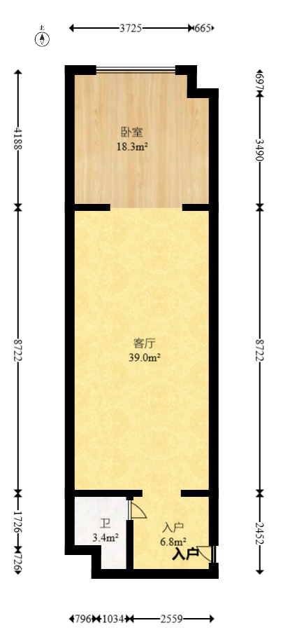 荣悦台  1室0厅0卫   70.00万室内图1