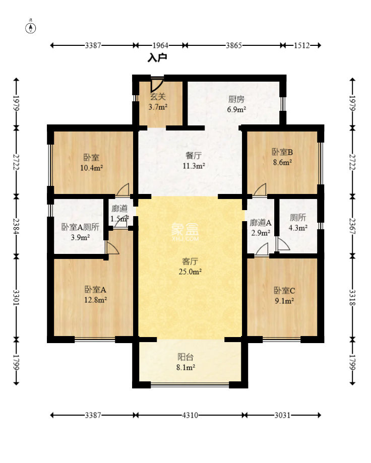深业鹭栖府  4室2厅2卫   210.00万