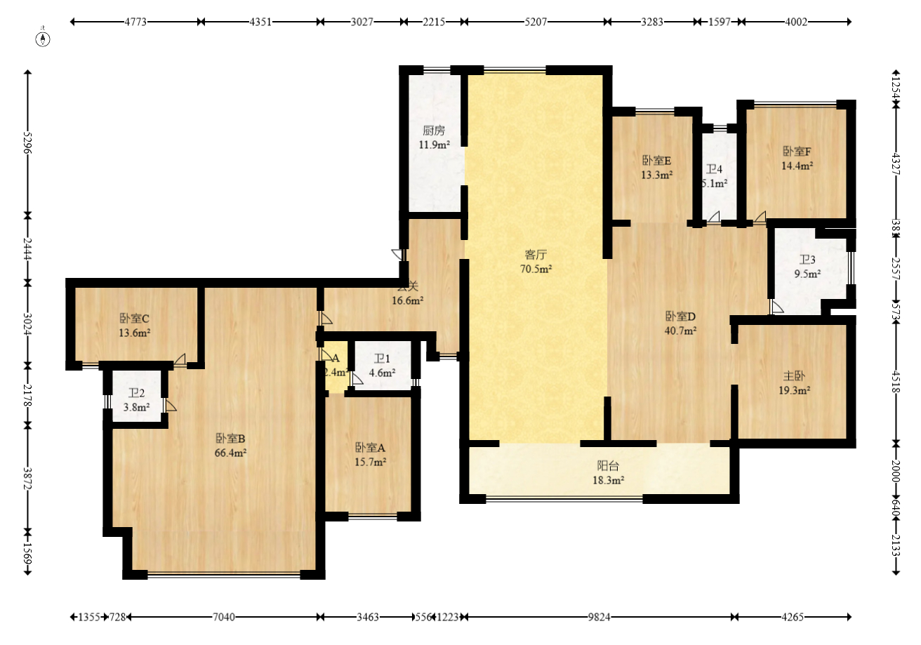 建投象山国际 7室2厅4卫 285.0万 建投象山国际 7室2厅4卫 285.0万户型图