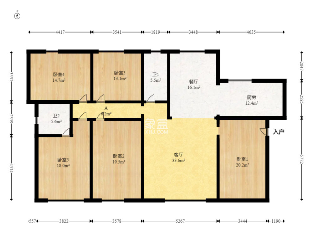 才子嘉都  5室2厅2卫   180.00万
