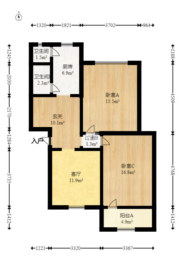 轻工小区（湖南轻工研究院宿舍）  3室1厅1卫   66.00万