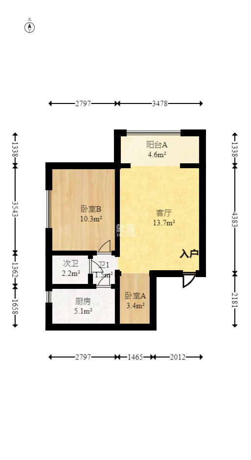 城市山水豪园（山水城市风景）  1室1厅1卫   50.00万