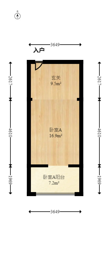 复地滨江金融中心  2室1厅1卫   38.00万室内图1