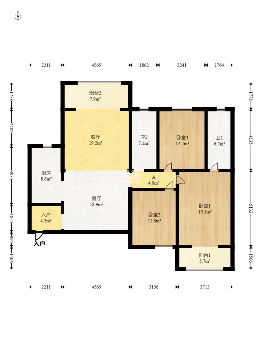 天翔新新家园  3室2厅2卫   148.00万