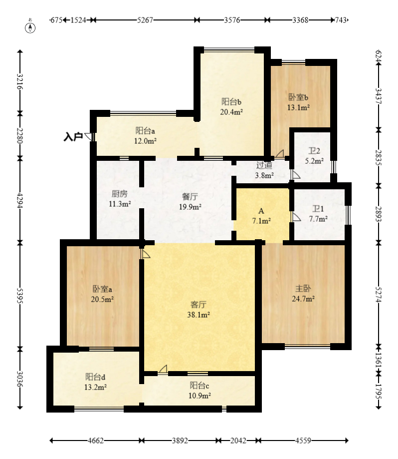 中新森林海  3室2厅2卫    72.0万 中新森林海  3室2厅2卫    72.0万户型图