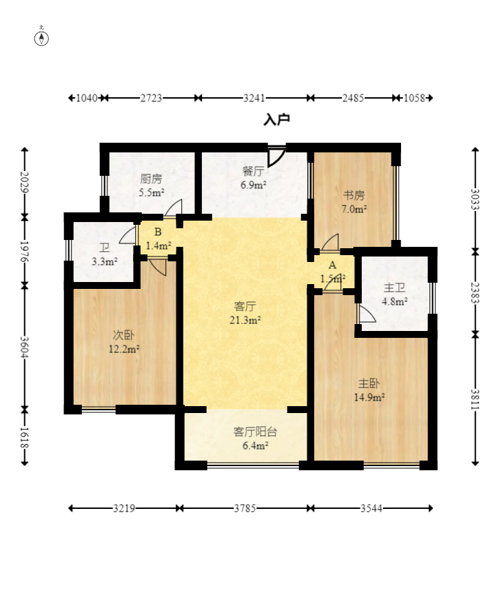 学府星城  3室2厅2卫    50.0万 学府星城  3室2厅2卫    50.0万户型图