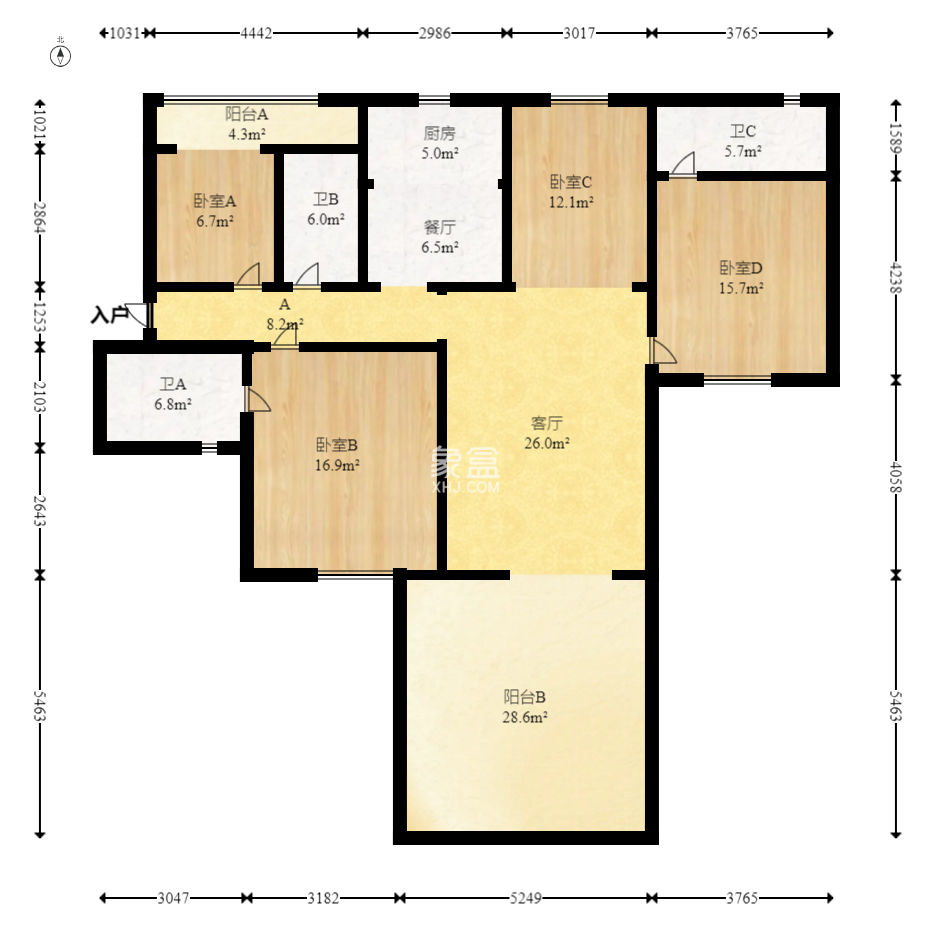福天藏郡院子  4室2厅3卫   149.00万