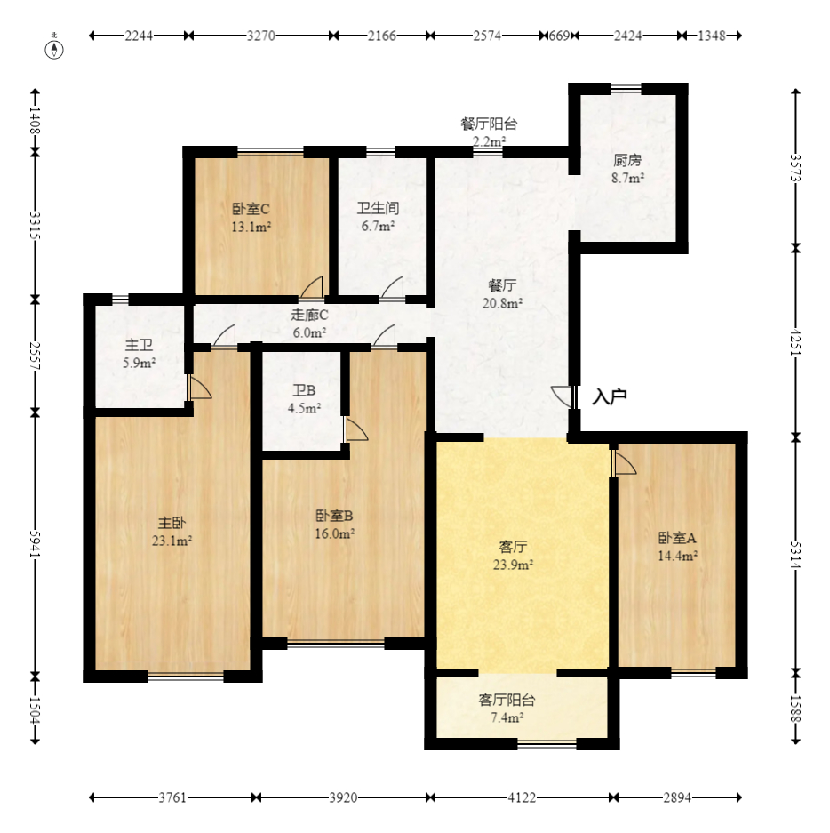 长沙美的梧桐庄园  4室2厅3卫    159.8万 长沙美的梧桐庄园  4室2厅3卫    159.8万户型图