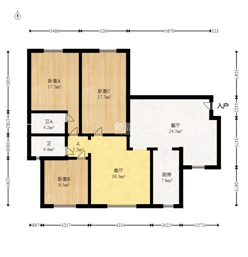 中央美郡  4室2厅2卫   150.00万