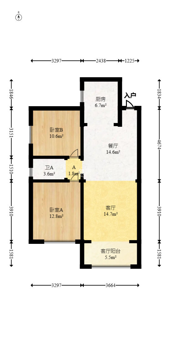 钰龙天下二期（钰龙佳园）  2室2厅1卫   180.00万