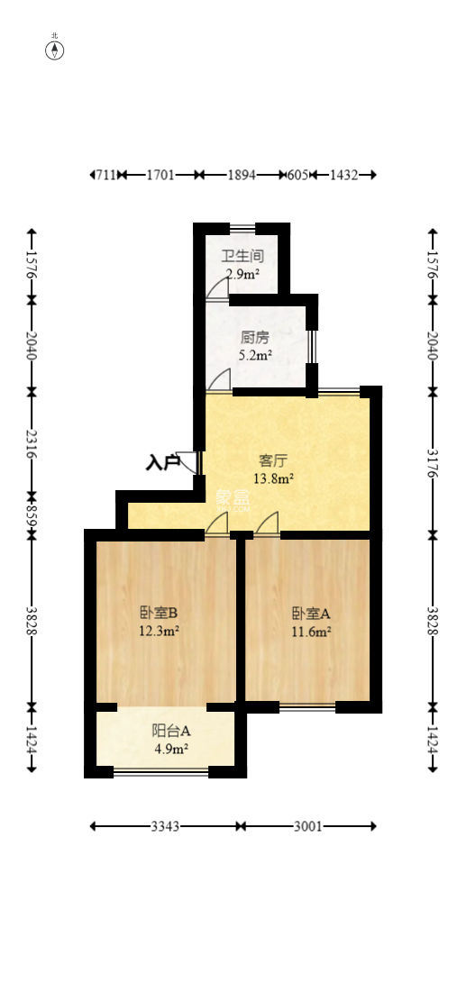 鐘馗廟  1室1廳1衛(wèi)   32.00萬