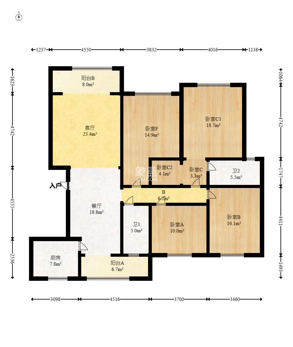 雅致名园  4室2厅2卫   288.00万