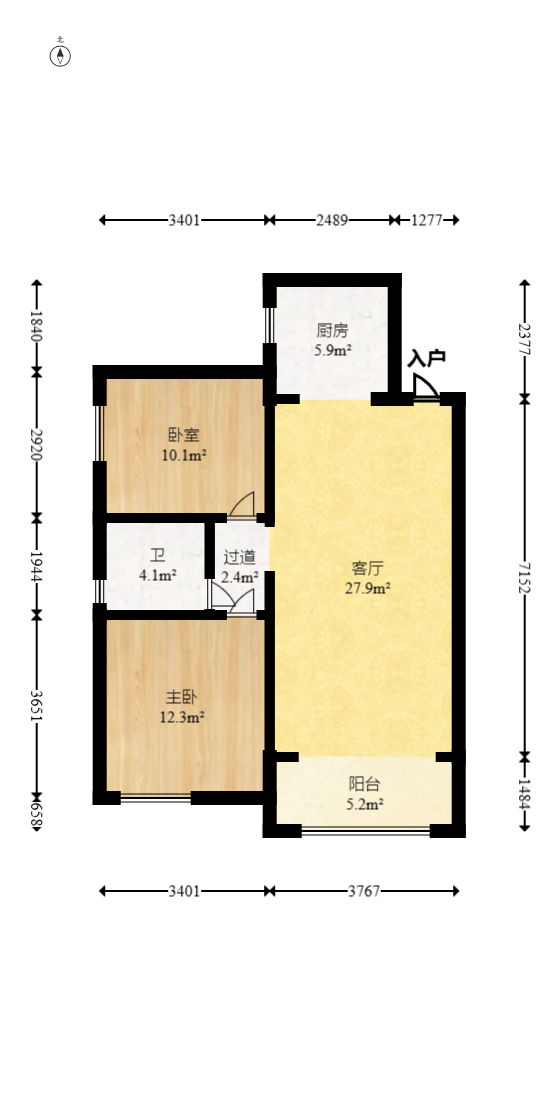 锦绣兰亭 2室2厅1卫 54.8万 锦绣兰亭 2室2厅1卫 54.8万户型图