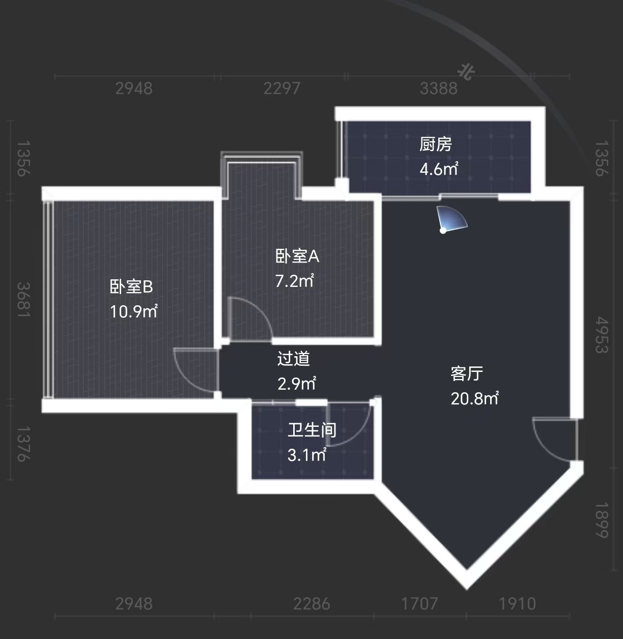 庐山一号  2室1厅1卫   36.80万