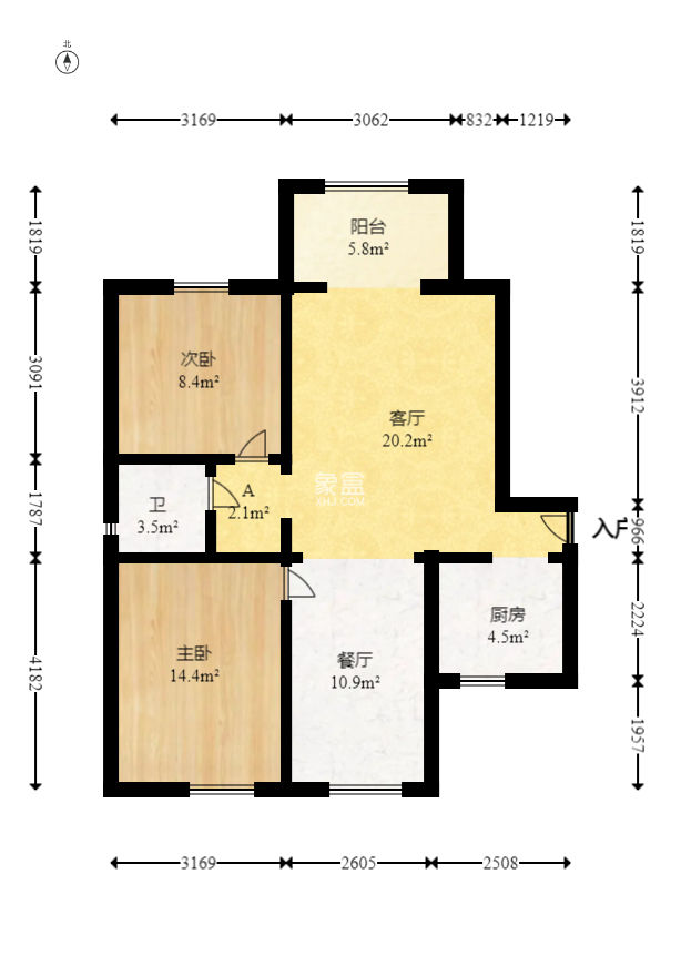印山蓝色海岸  2室2厅1卫   59.80万