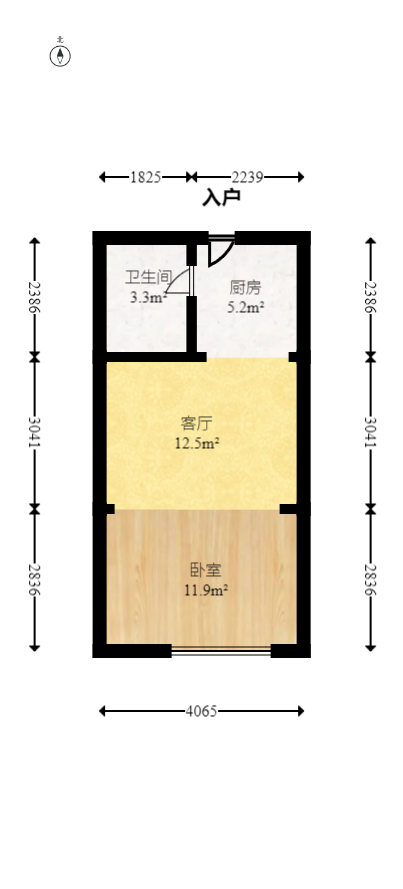 才子佳郡  1室1厅1卫   25.00万室内图1